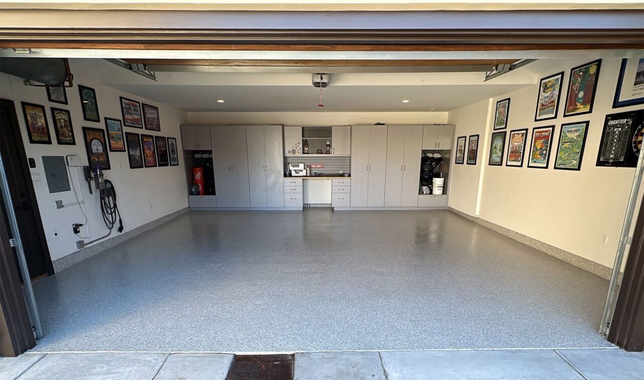 resurfaced and refinished garage after epoxy